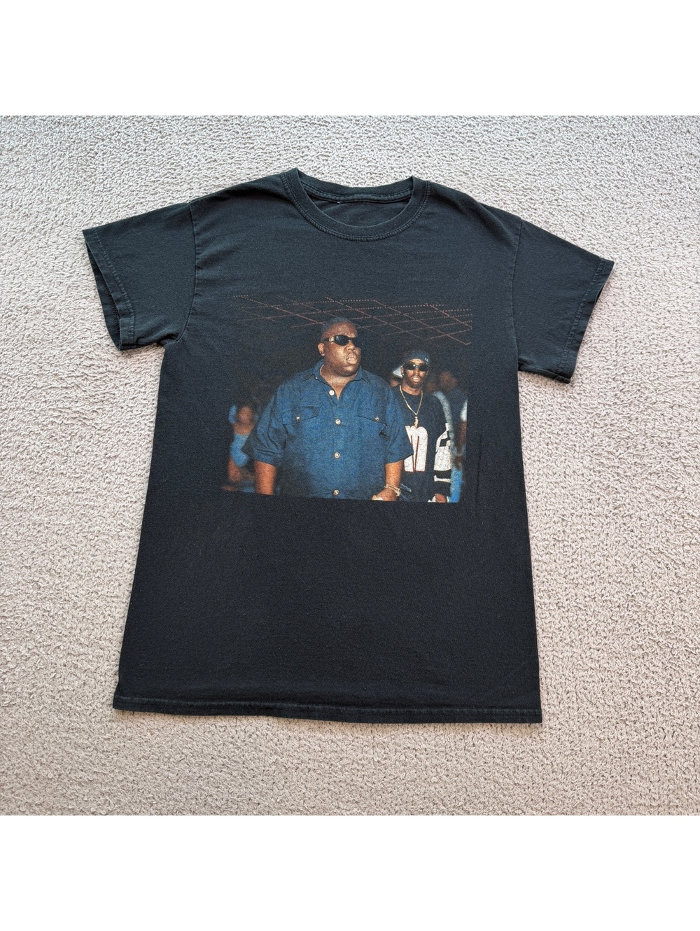 The Notorious B.I.G. Biggie Smalls Photo Graphic Black Rap Hip Hop T-Shirt S